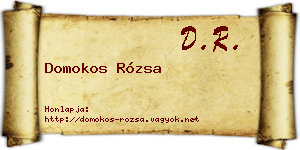 Domokos Rózsa névjegykártya